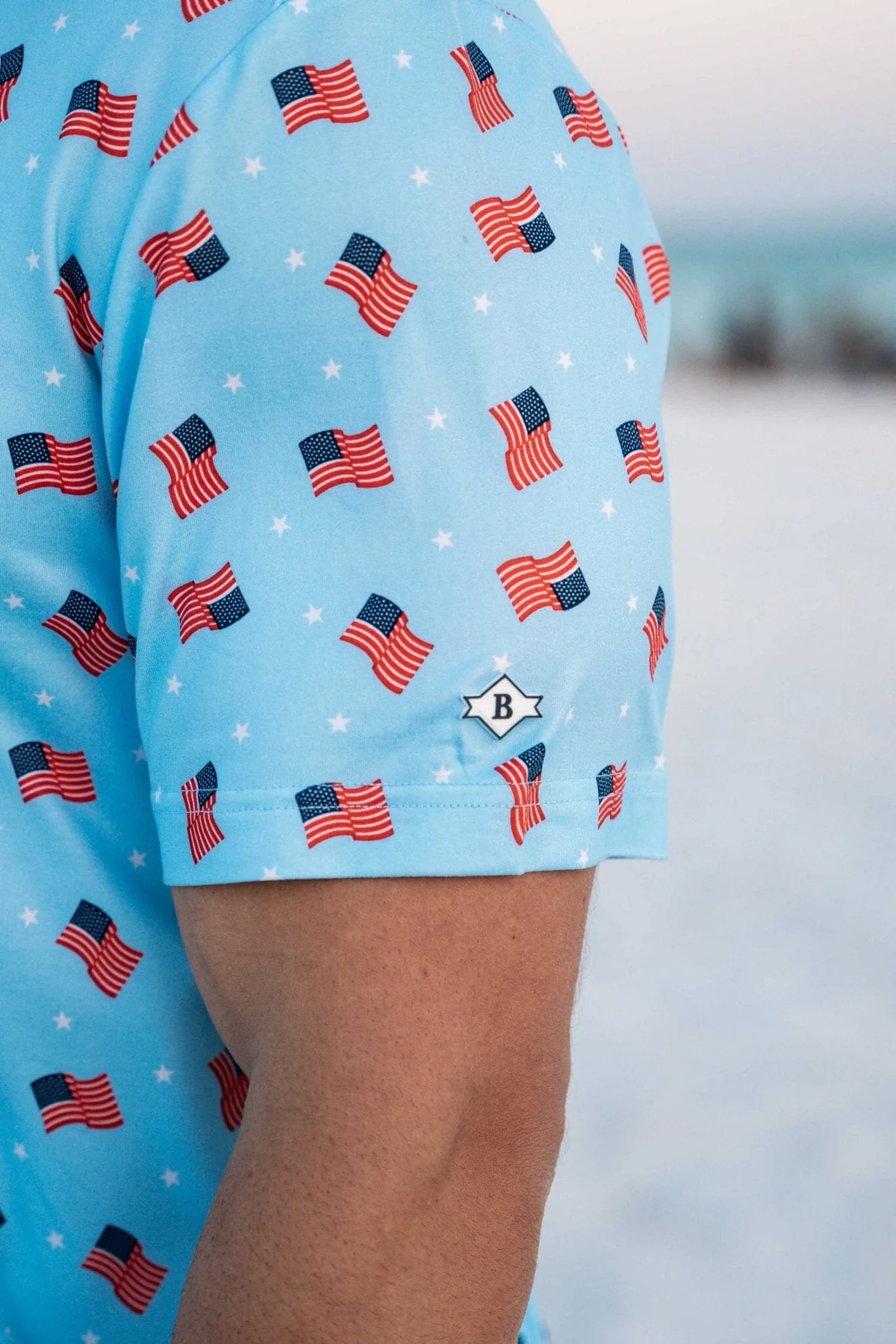 US Flag Performance Polo