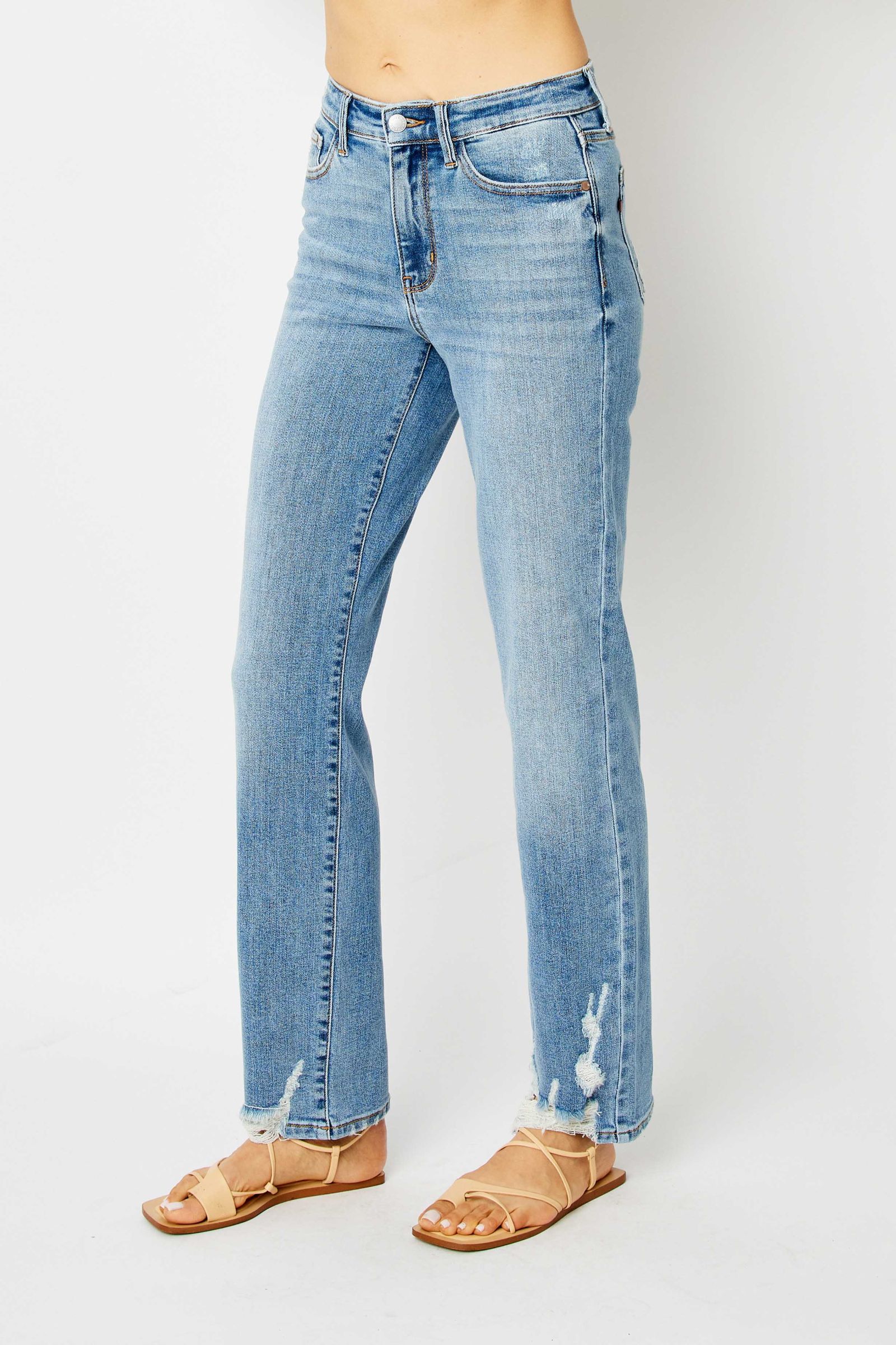 High Waist Straight Jeans