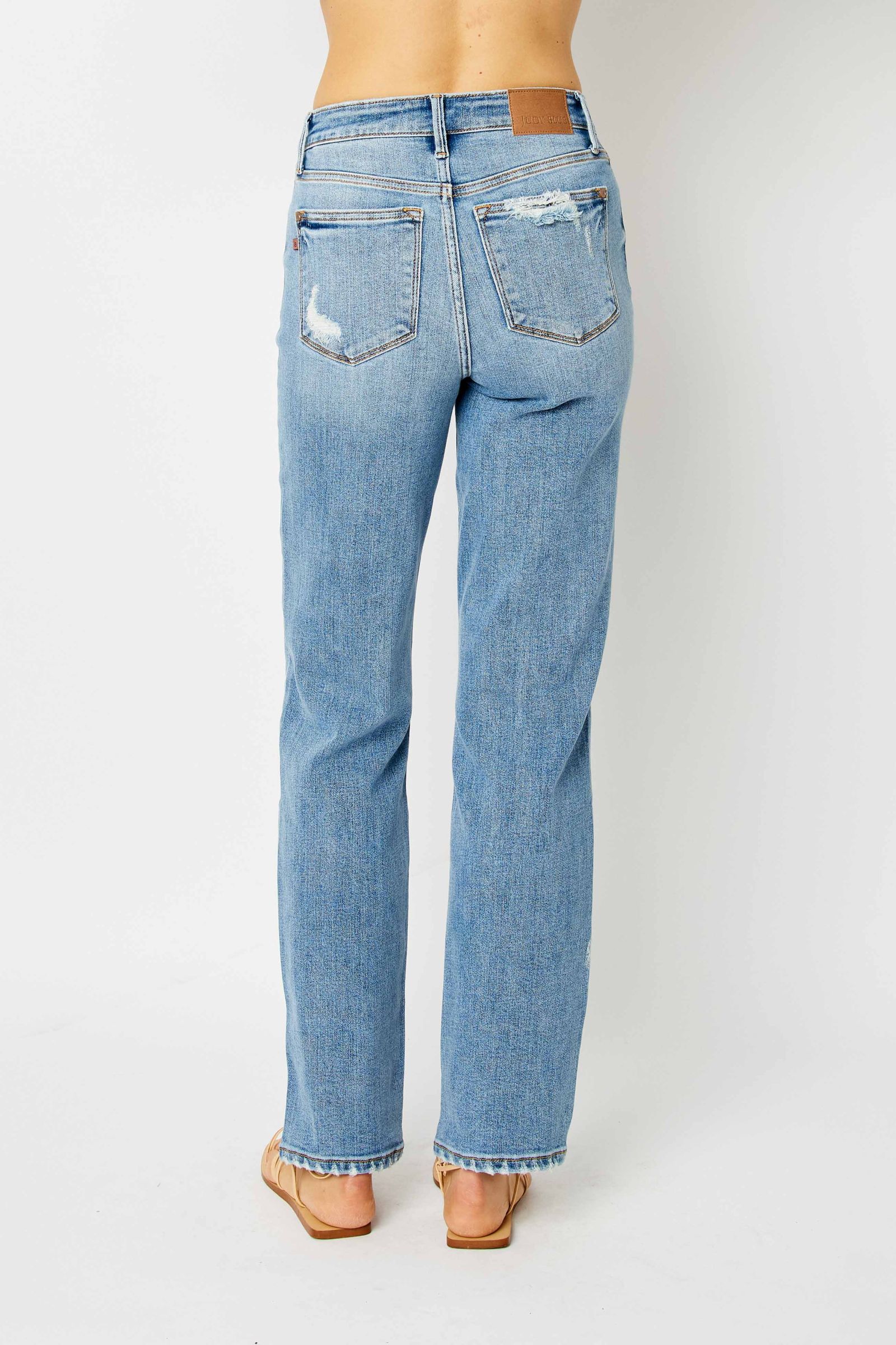 High Waist Straight Jeans