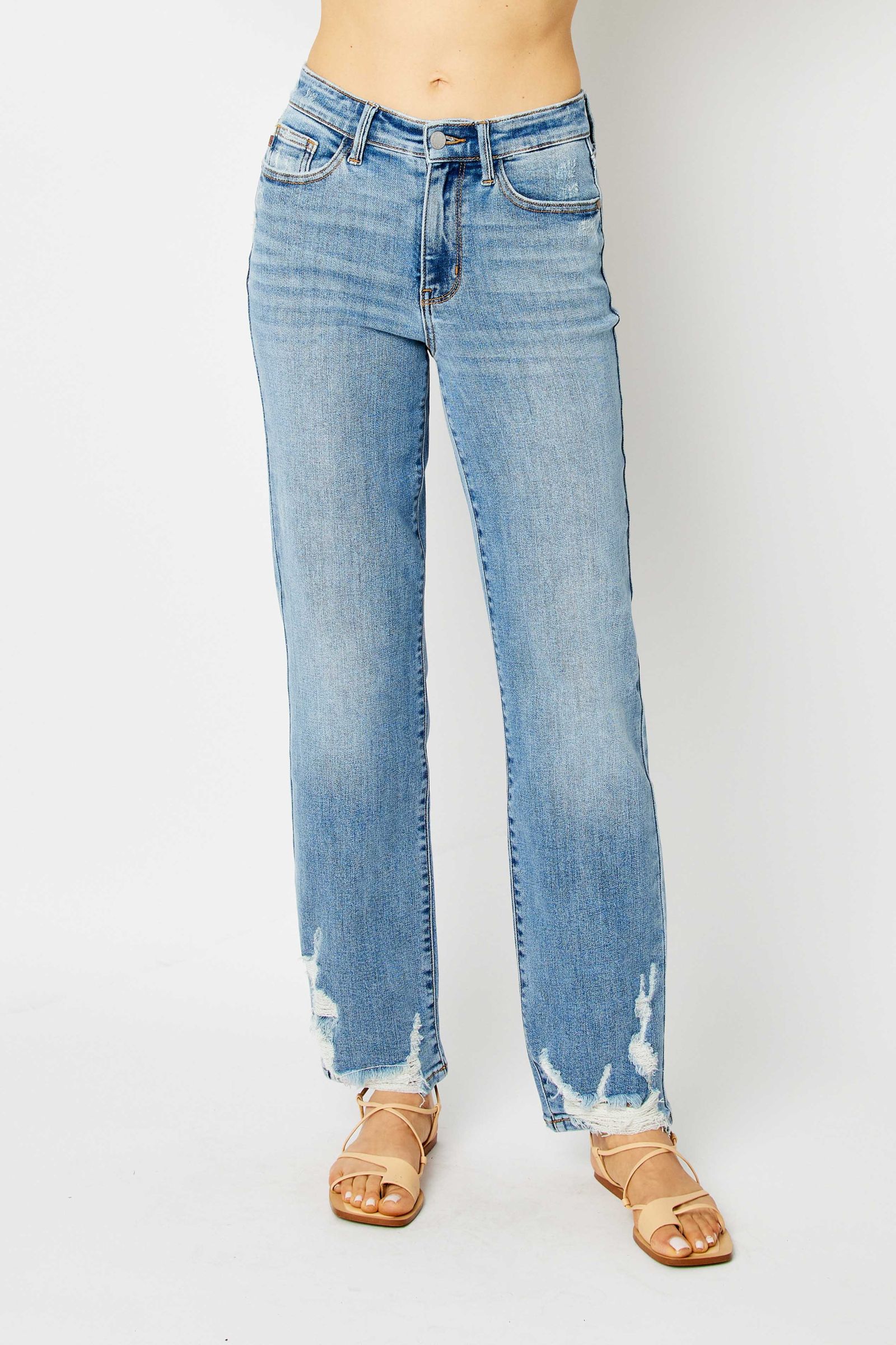 High Waist Straight Jeans