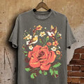 Rose Bloom Graphic Top